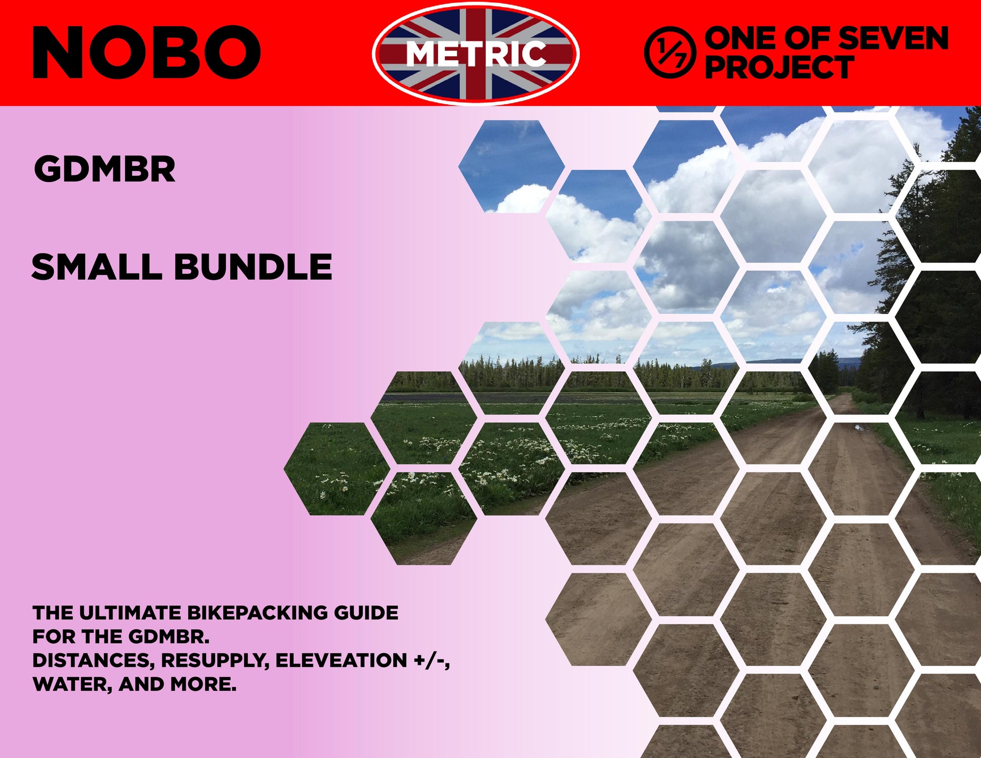 Cover art for the 2025 Great Divide Mountain Bike Route (GDMBR) NOBO Metric Small Bundle, offering essential navigation tools for bikepackers.