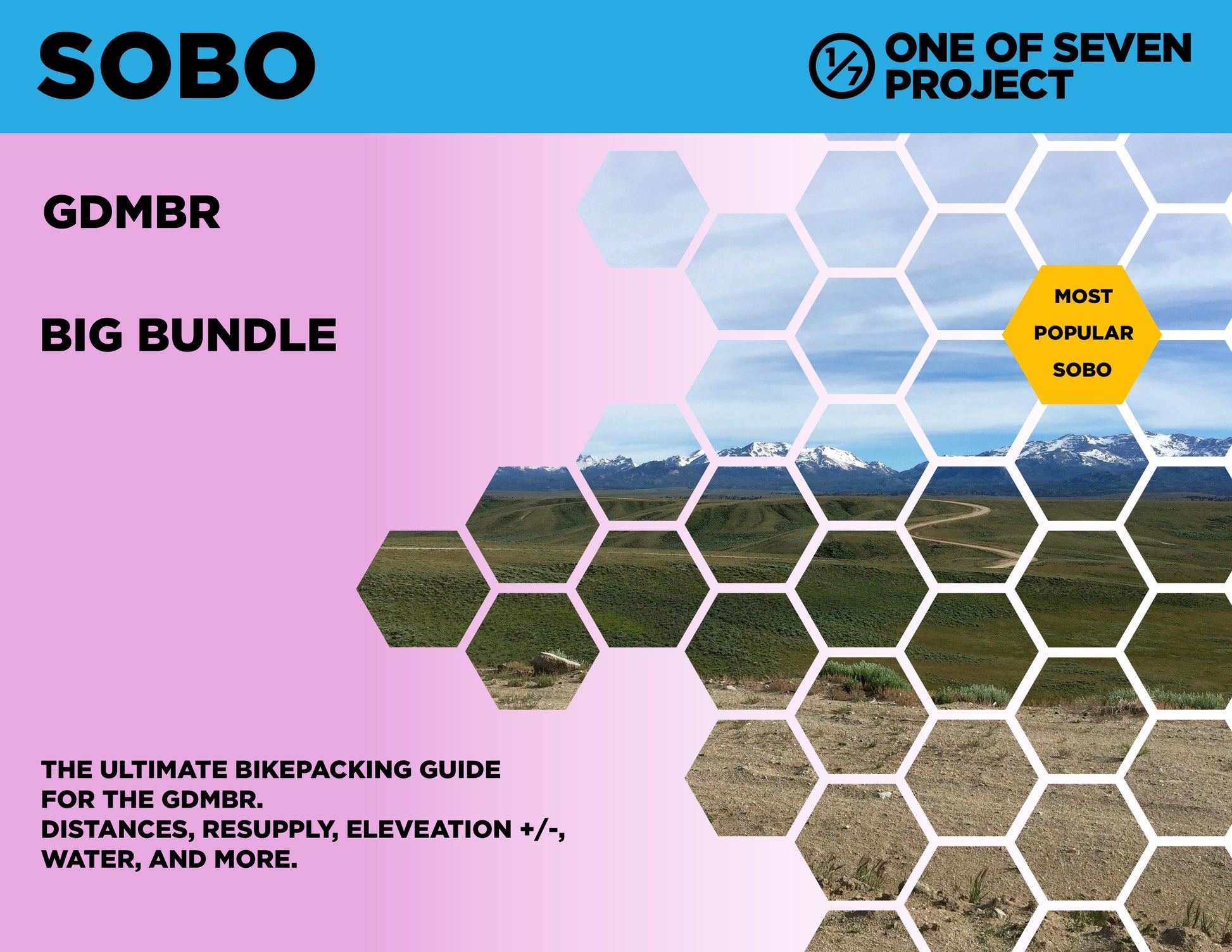 Cover art for the 2025 Great Divide Mountain Bike Route (GDMBR) SOBO Big Bundle, featuring comprehensive resources for bikepacking.