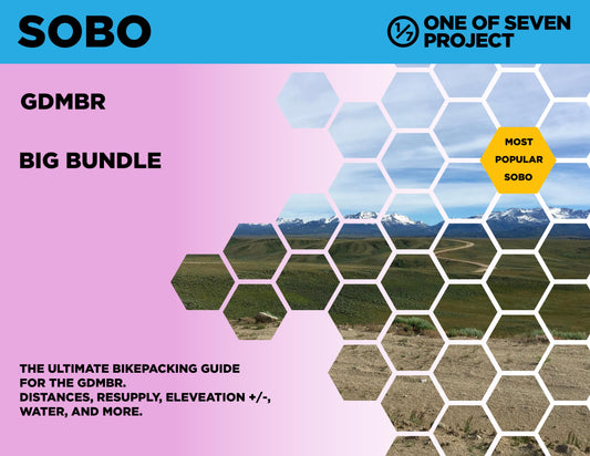Cover art for the 2025 Great Divide Mountain Bike Route (GDMBR) SOBO Big Bundle, featuring comprehensive resources for bikepacking.