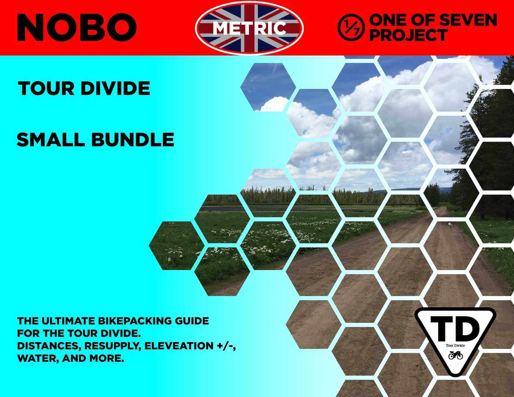 Cover art for the 2025 Tour Divide Metric NOBO Planning Aids Small Bundle, designed for metric-based northbound planning