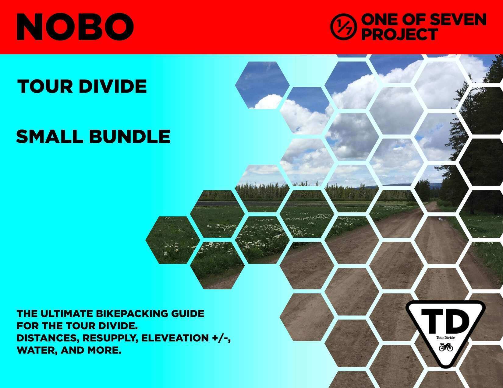 Cover art for the 2025 Tour Divide NOBO Planning Aids Small Bundle, tailored for northbound bikepackers."