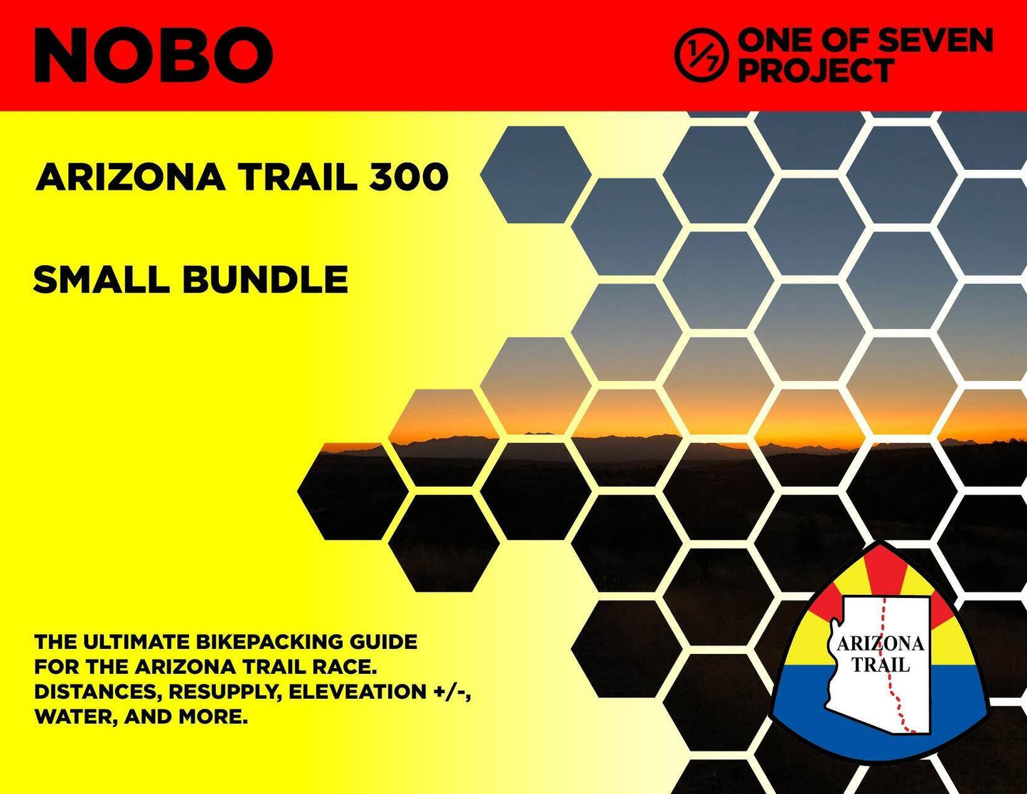 Cover art for the 2025 Arizona Trail Race (AZTR) 300 Small Bundle, offering essential navigation resources for bikepackers.

