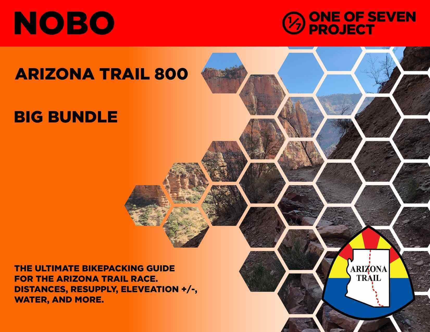 Cover art for the 2025 Arizona Trail Race (AZTR) 800 Big Bundle, providing comprehensive route tools for bikepackers.