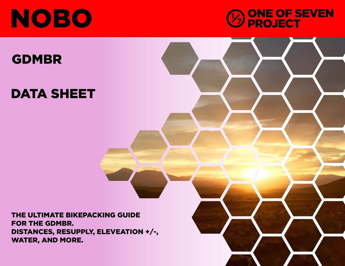 Cover art for the 2025 Great Divide Mountain Bike Route (GDMBR) NOBO Data Sheet, created for northbound bikepackers.