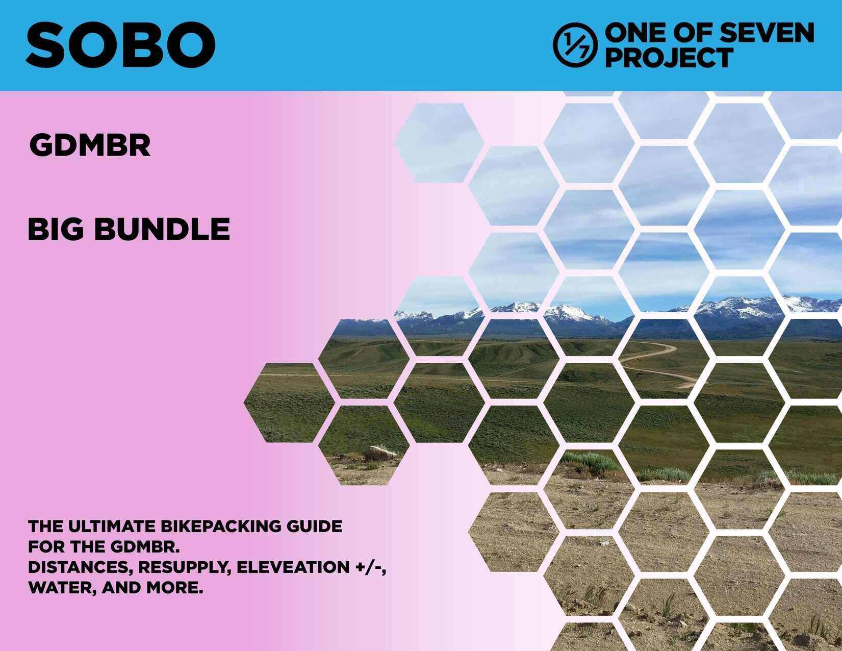 Cover art for the 2025 Great Divide Mountain Bike Route (GDMBR) SOBO Big Bundle, featuring comprehensive resources for bikepacking.