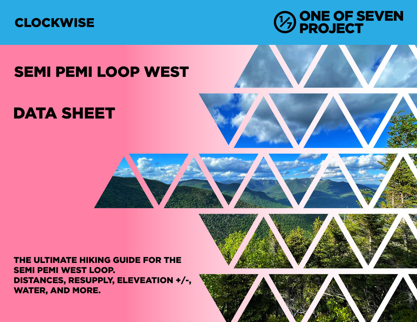 SEMI-PEMI LOOP WEST (clockwise) Data Sheet - hiking, trail running, guide, planning aids