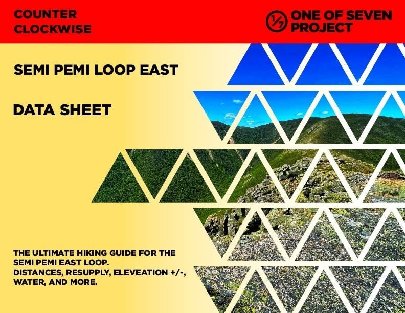 SEMI PEMI EAST (counter - clockwise) Data Sheet - hiking, trail running, guides, planning aids
