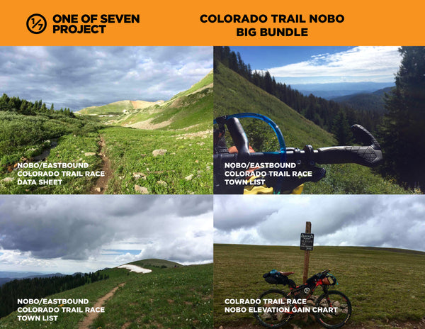 2023 COLORADO TRAIL NOBO BIG BUNDLE, bikepacking, planning aid, guide, guides, ctr, colorado trail race