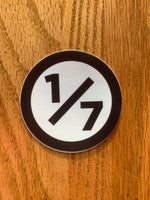 One of Seven Project - 3" Round Sticker - Black w/ white background