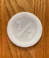One of Seven Project - 3" Round Clear Sticker - White
