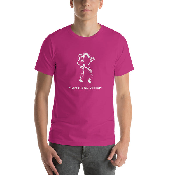 Men's Atlas Robot Swearing Mod "I am the Universe" T-Shirt